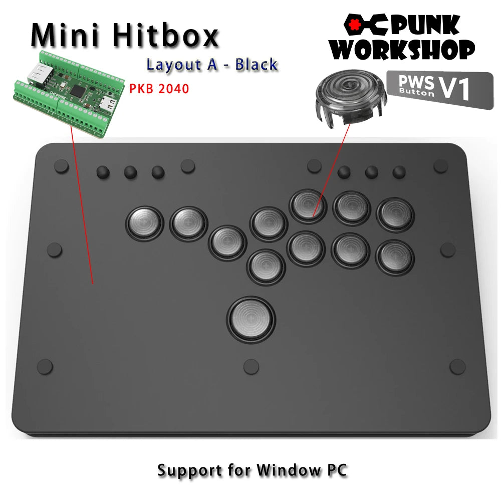 Punk Workshop Mini HitBox SOCD Fighting Stick