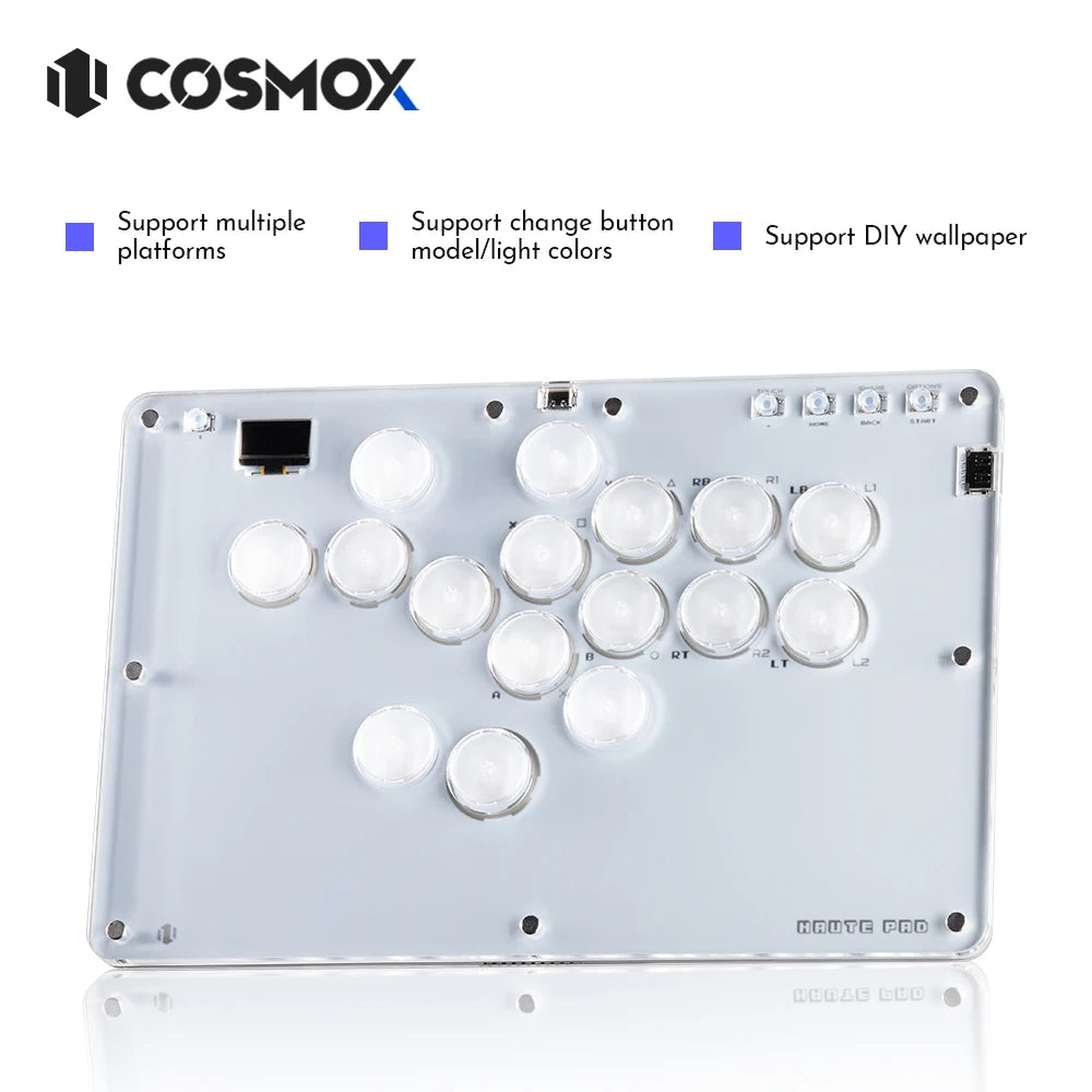 Haute42- COSMOX Anniversary Mini Hitbox Leverless Controller For PC/ PS4/PS5 Switch Arcade Joystick Fighting Stick Controller