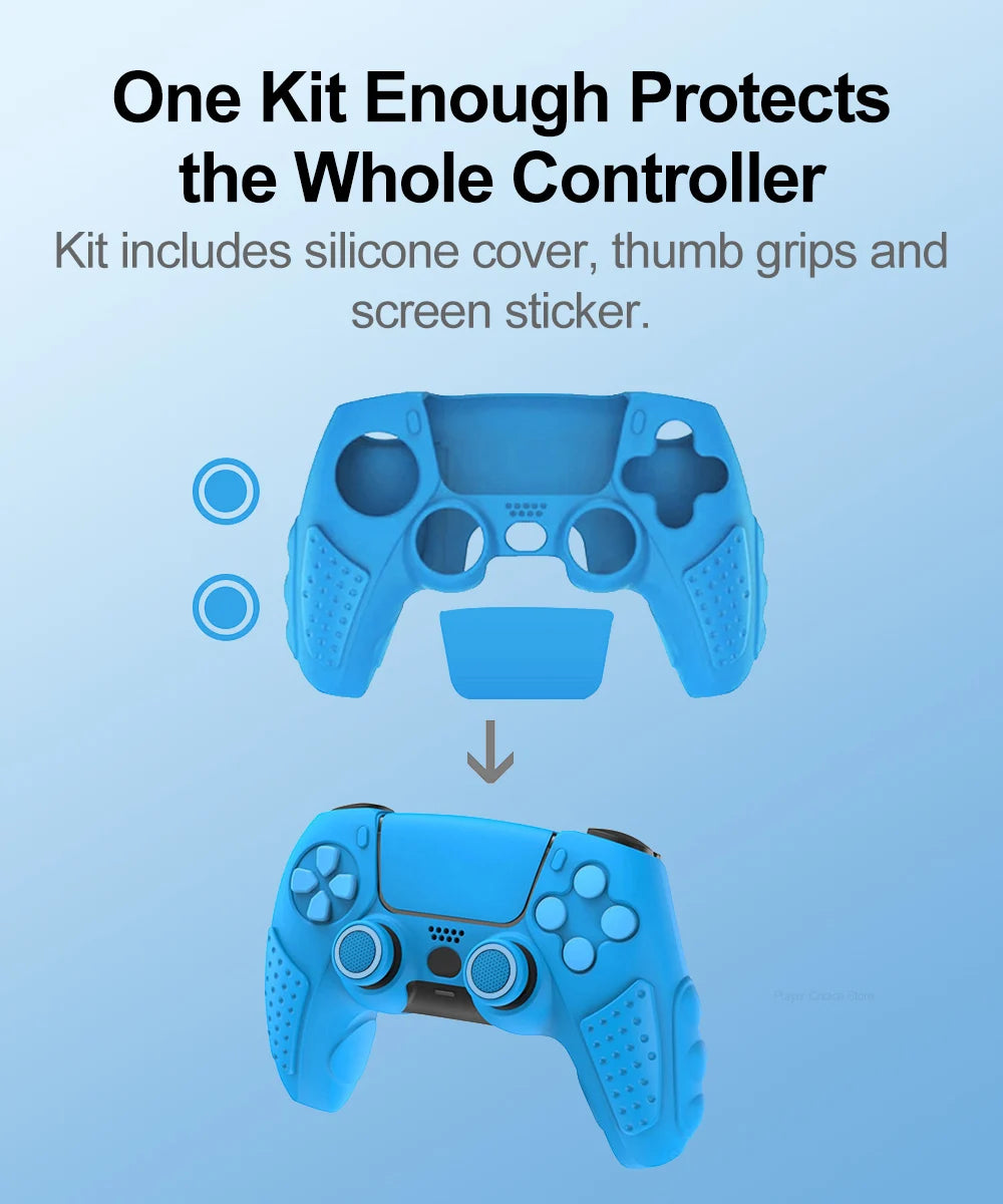 Silicone Cover for PS5 Controller Accessories IINE Protective Case Kit Anti-slip Freemove Comfortable Grip Simple Installation