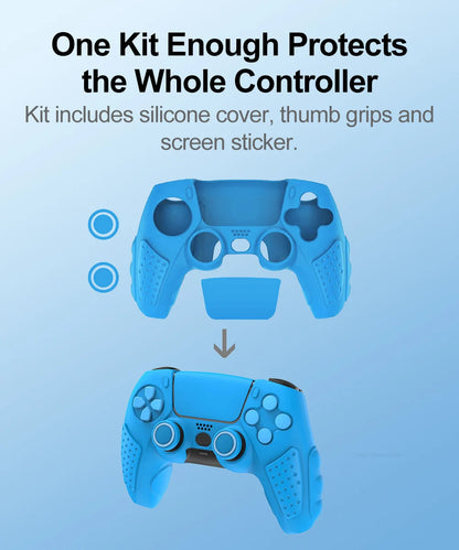 Silicone Cover for PS5 Controller Accessories IINE Protective Case Kit Anti-slip Freemove Comfortable Grip Simple Installation