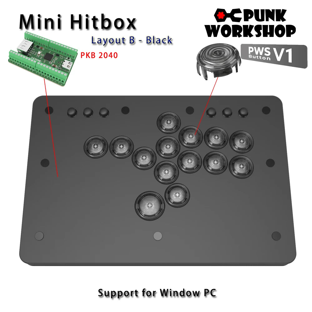 Punk Workshop Mini HitBox SOCD Fighting Stick