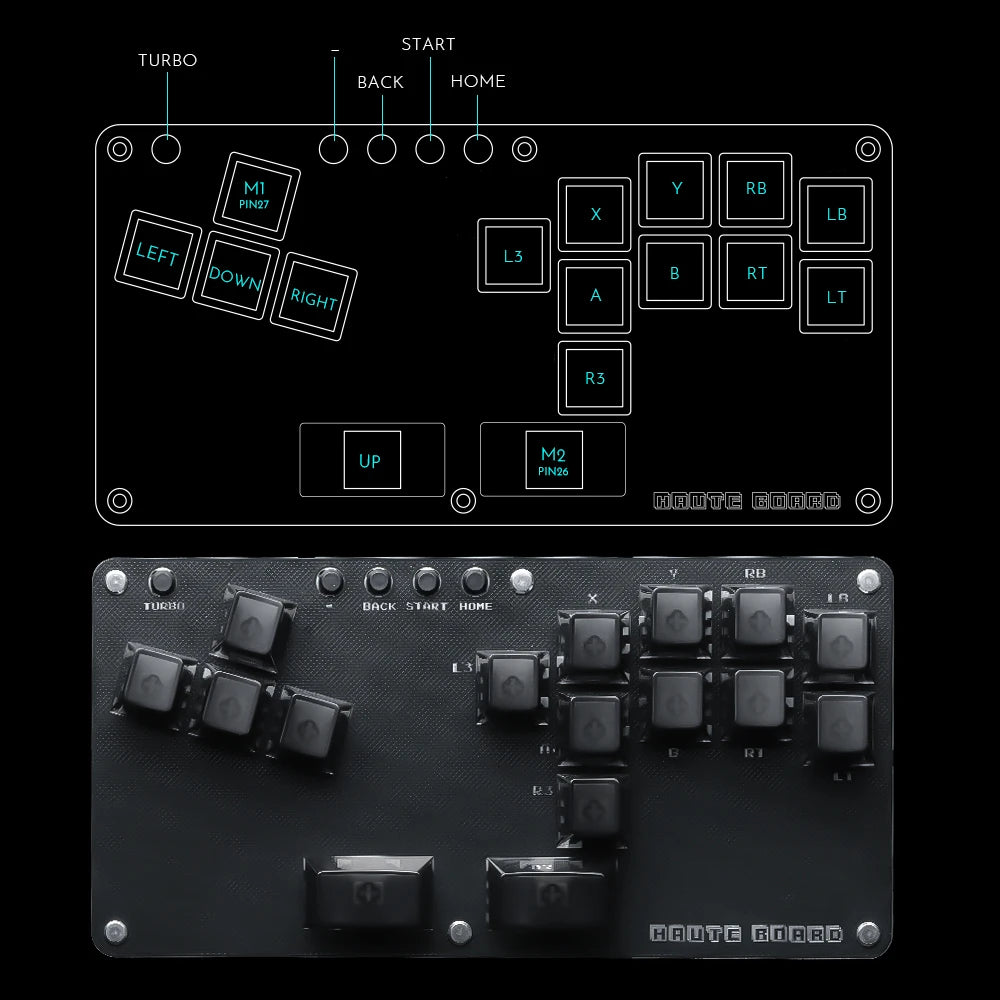 Haute42- COSMOX Mini Stickless Arcade Controller Fightstick Hitbox for PC /Ps3/ Ps4 /Switch arcade joystick fight sticks ps4