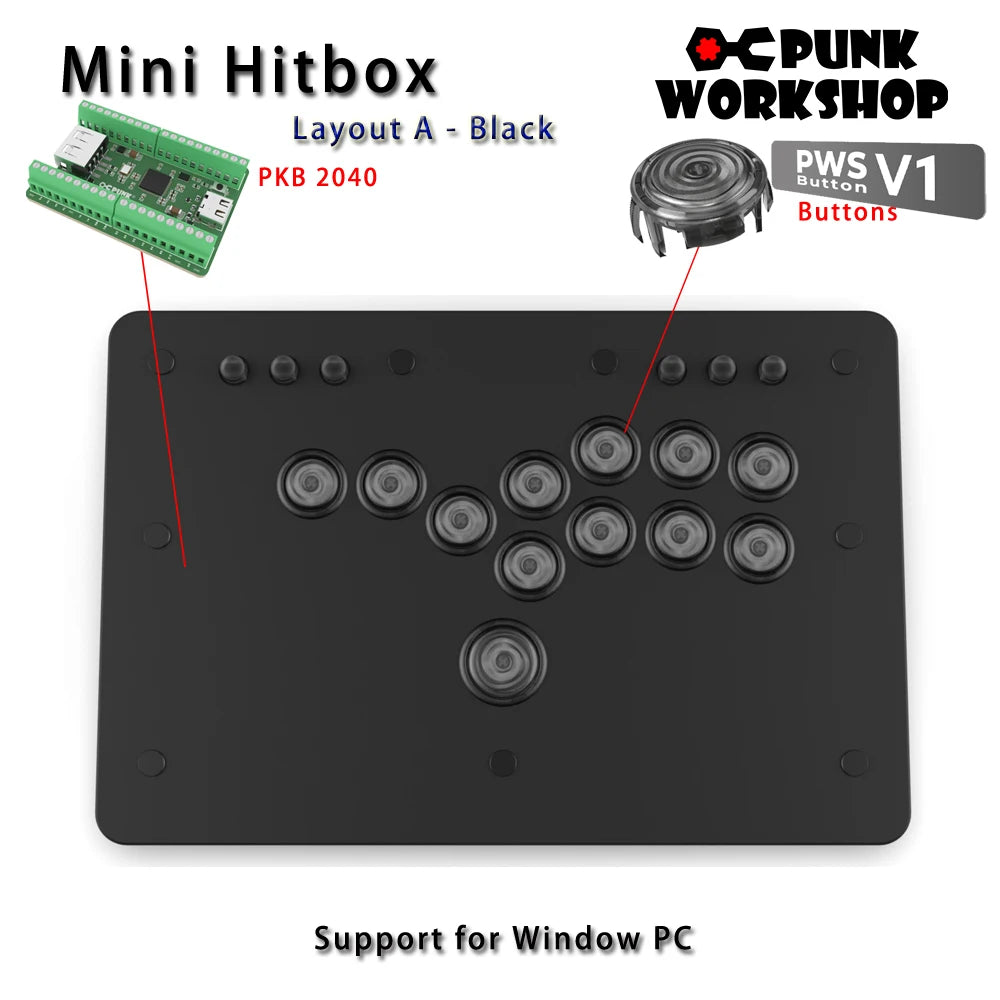 Punk Workshop Mini HitBox SOCD Fighting Stick