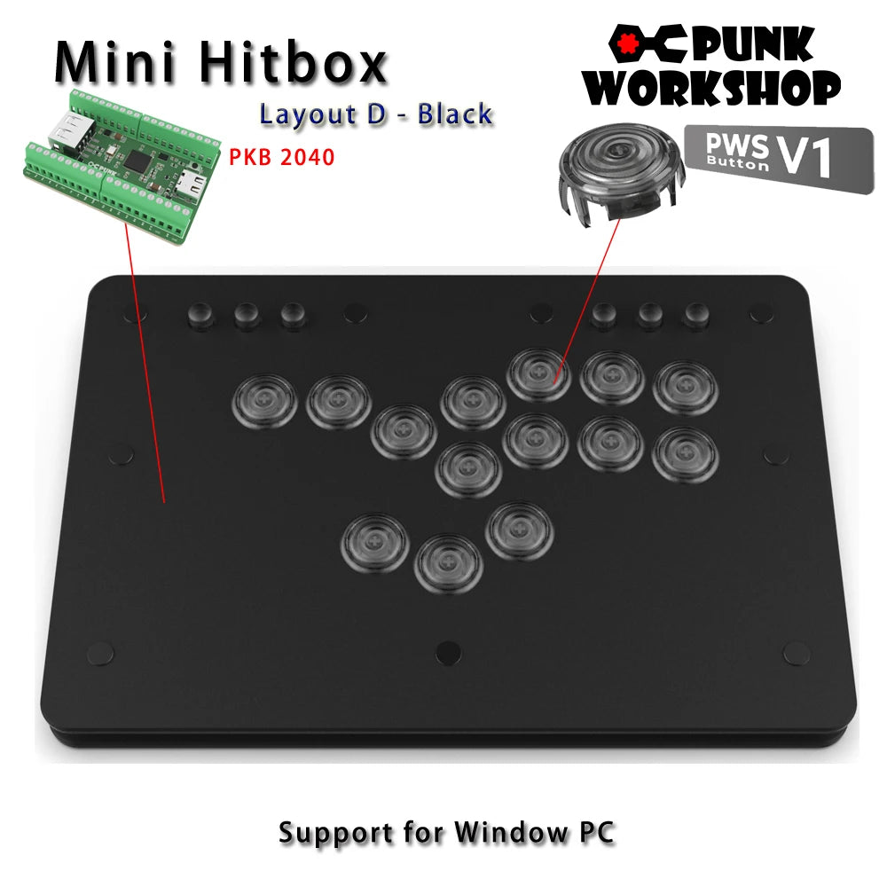 Punk Workshop Mini HitBox SOCD Fighting Stick