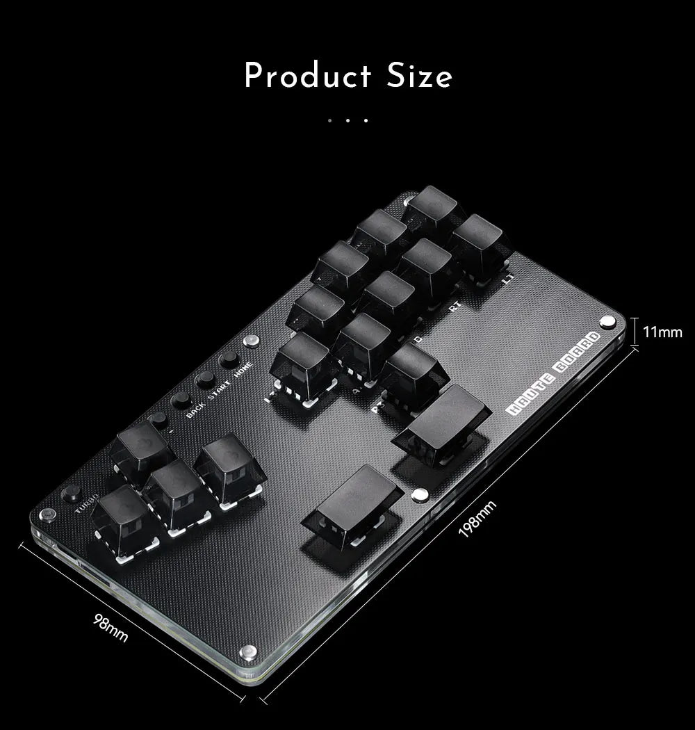 Haute42- COSMOX Mini Stickless Arcade Controller Fightstick Hitbox for PC /Ps3/ Ps4 /Switch arcade joystick fight sticks ps4