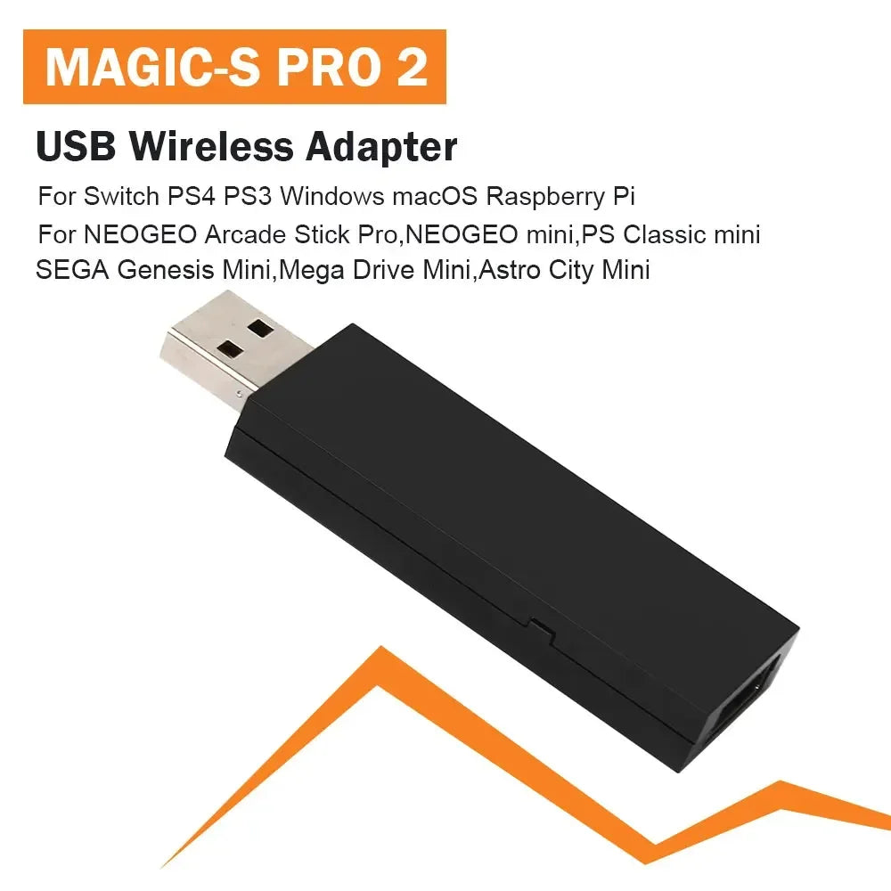NEW For Mayflash Magic S Pro 2 USB Wireless Controller Joypad for Switch Pro / Fight Stick Gamepad Adapter for Xbox Series X/S