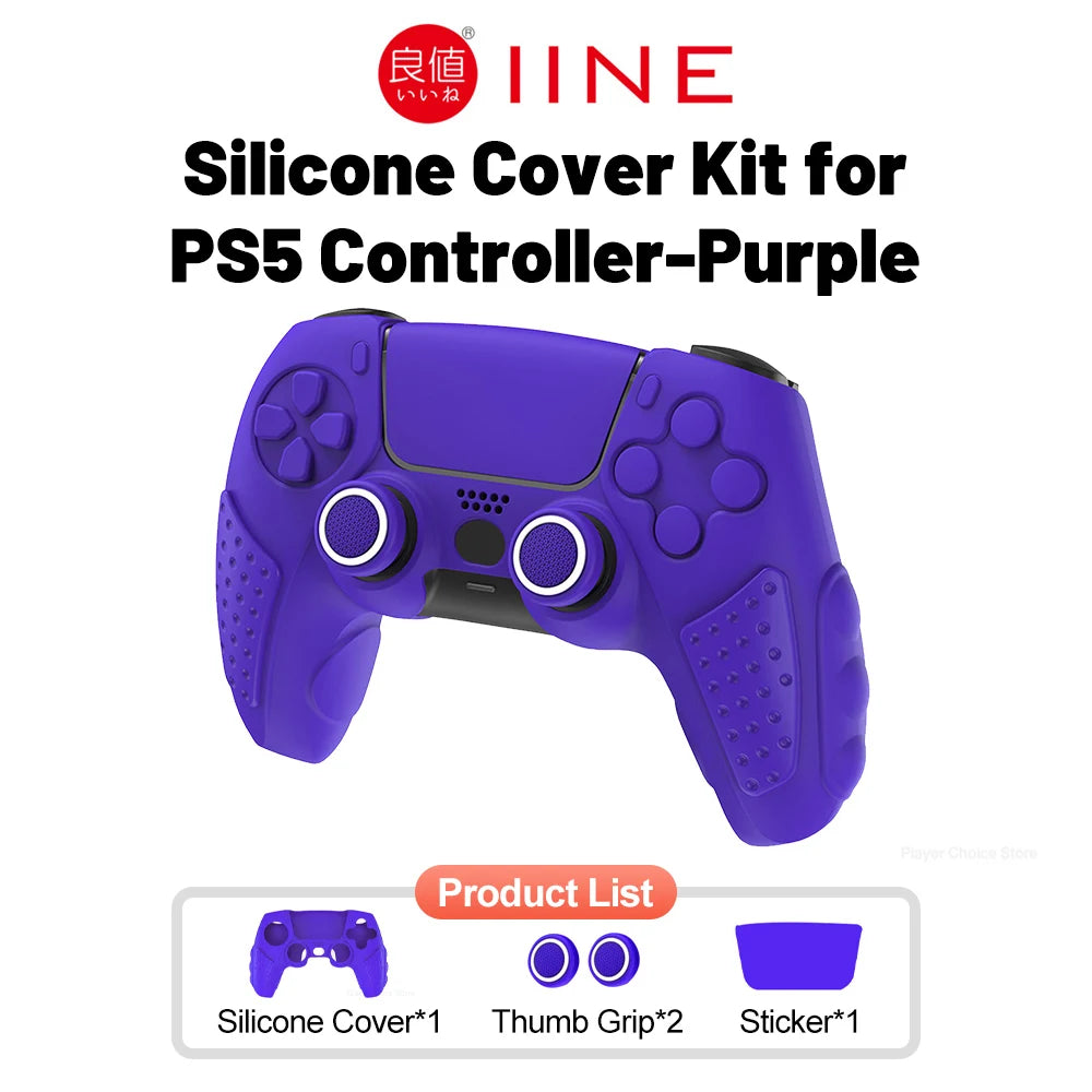 Silicone Cover for PS5 Controller Accessories IINE Protective Case Kit Anti-slip Freemove Comfortable Grip Simple Installation