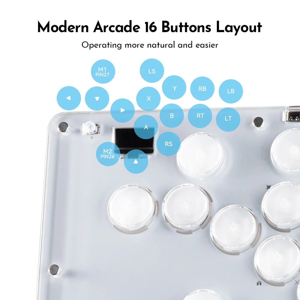 Haute42- COSMOX Anniversary Mini Hitbox Leverless Controller For PC/ PS4/PS5 Switch Arcade Joystick Fighting Stick Controller