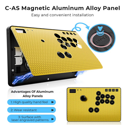 Haute42 C-AS Magnetic Aluminum Alloy  Arcade Fight Stick Hitbox Controller For For PC/PS4/PS5 Joystick Arcade Hitbox FightStick