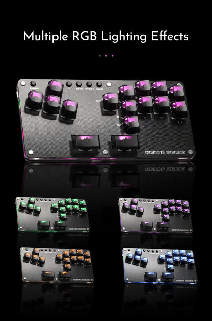 Haute42- COSMOX Mini Stickless Arcade Controller Fightstick Hitbox for PC /Ps3/ Ps4 /Switch arcade joystick fight sticks ps4