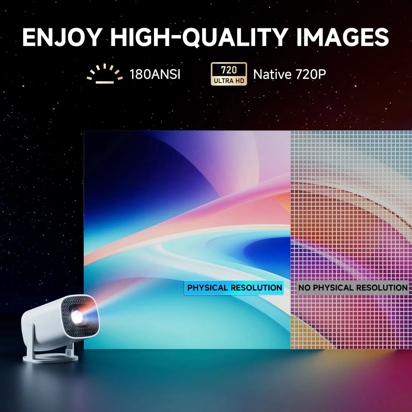 Portable P30PRO Mini Projector Linux System WiFi6 BT 5.0 Support 4K 1280*720P Smart Home Cinema Outdoor Portable Projector 2026