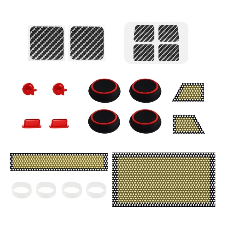 26 in 1 Gaming Accessories Set Host Protections Kit Including Dust Filters & Button Trackpad Stickers for Steam Deck