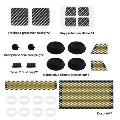 26 in 1 Gaming Accessories Set Host Protections Kit Including Dust Filters & Button Trackpad Stickers for Steam Deck