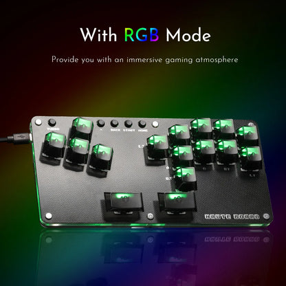 Haute42- COSMOX Mini Stickless Arcade Controller Fightstick Hitbox for PC /Ps3/ Ps4 /Switch arcade joystick fight sticks ps4