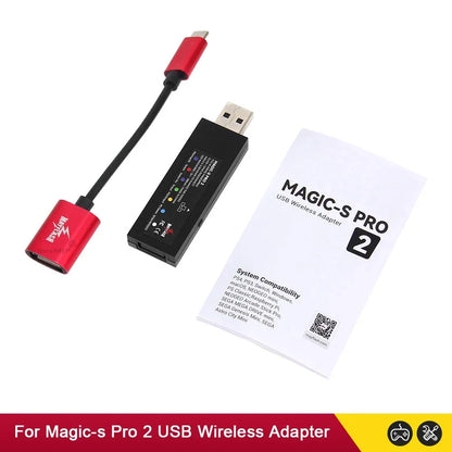 NEW For Mayflash Magic S Pro 2 USB Wireless Controller Joypad for Switch Pro / Fight Stick Gamepad Adapter for Xbox Series X/S