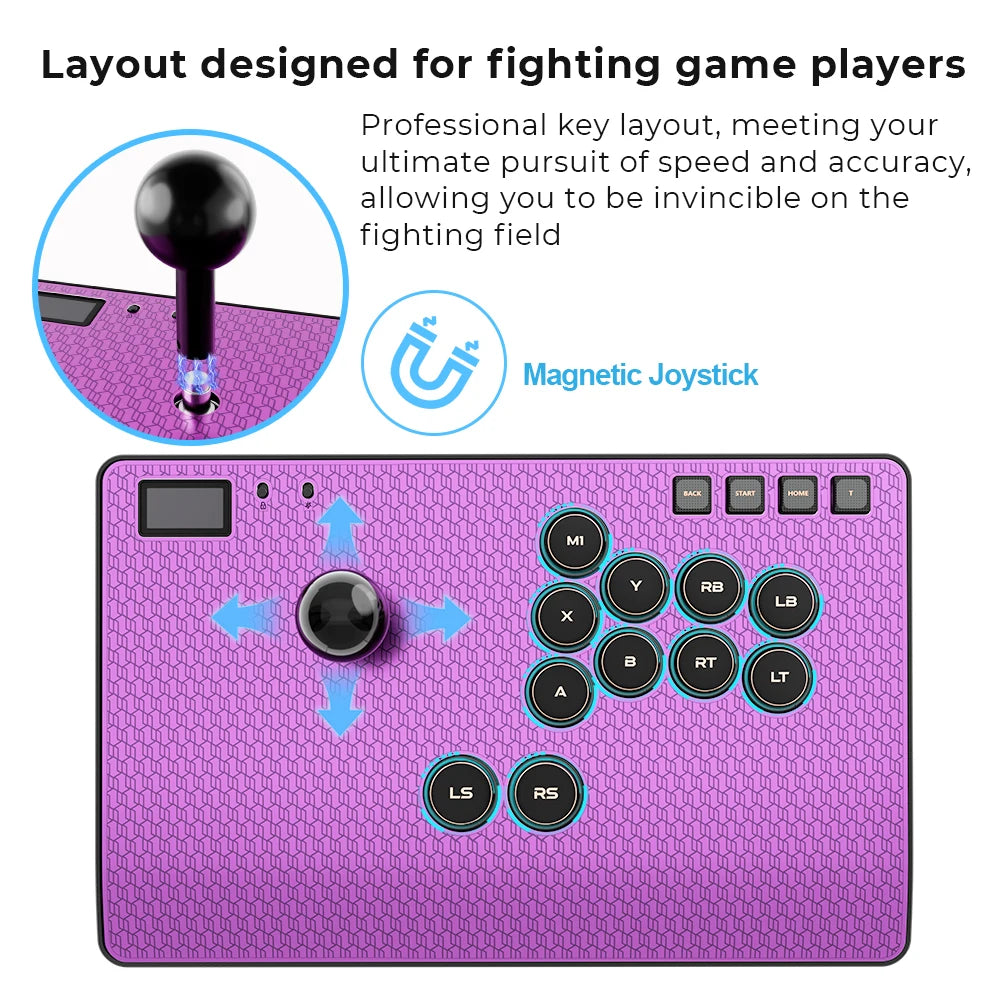 Haute42 C-AS Magnetic Aluminum Alloy  Arcade Fight Stick Hitbox Controller For For PC/PS4/PS5 Joystick Arcade Hitbox FightStick