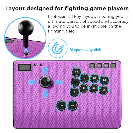Haute42 C-AS Magnetic Aluminum Alloy  Arcade Fight Stick Hitbox Controller For For PC/PS4/PS5 Joystick Arcade Hitbox FightStick