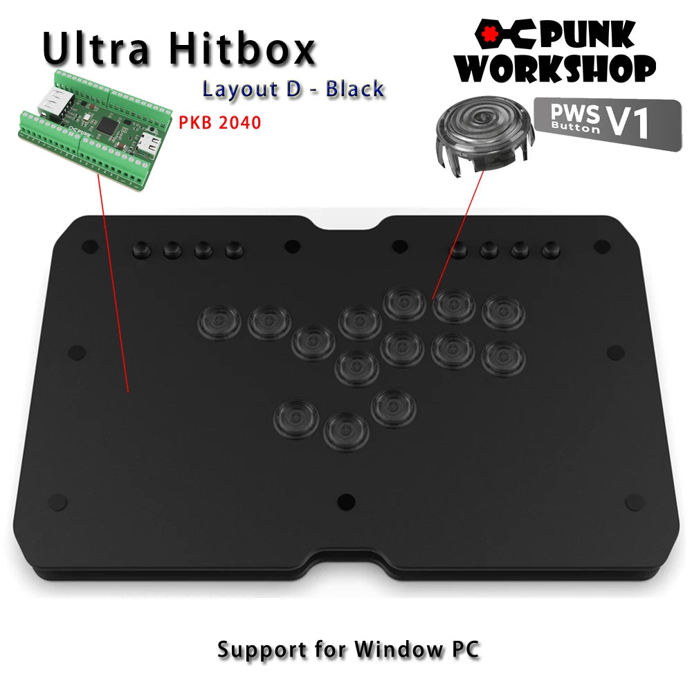 Punk Workshop Mini HitBox SOCD Fighting Stick