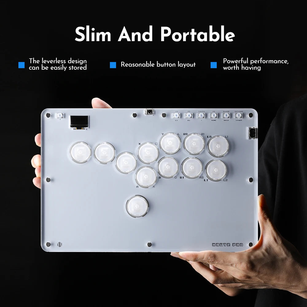 Haute42- COSMOX Anniversary Mini Hitbox Leverless Controller For PC/ PS4/PS5 Switch Arcade Joystick Fighting Stick Controller