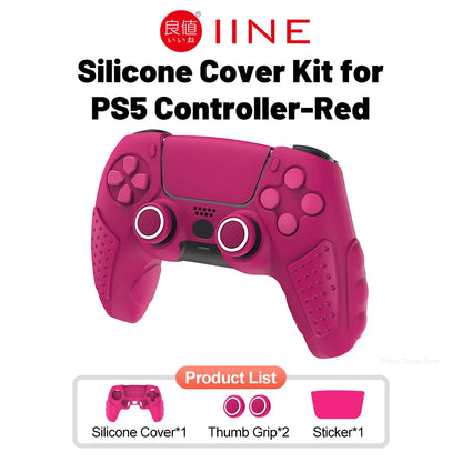 Silicone Cover for PS5 Controller Accessories IINE Protective Case Kit Anti-slip Freemove Comfortable Grip Simple Installation
