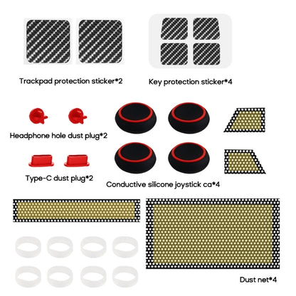 26 in 1 Gaming Accessories Set Host Protections Kit Including Dust Filters & Button Trackpad Stickers for Steam Deck