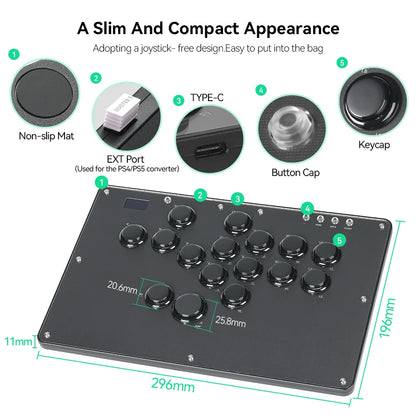 Haute42 U16 Leverless FightStick