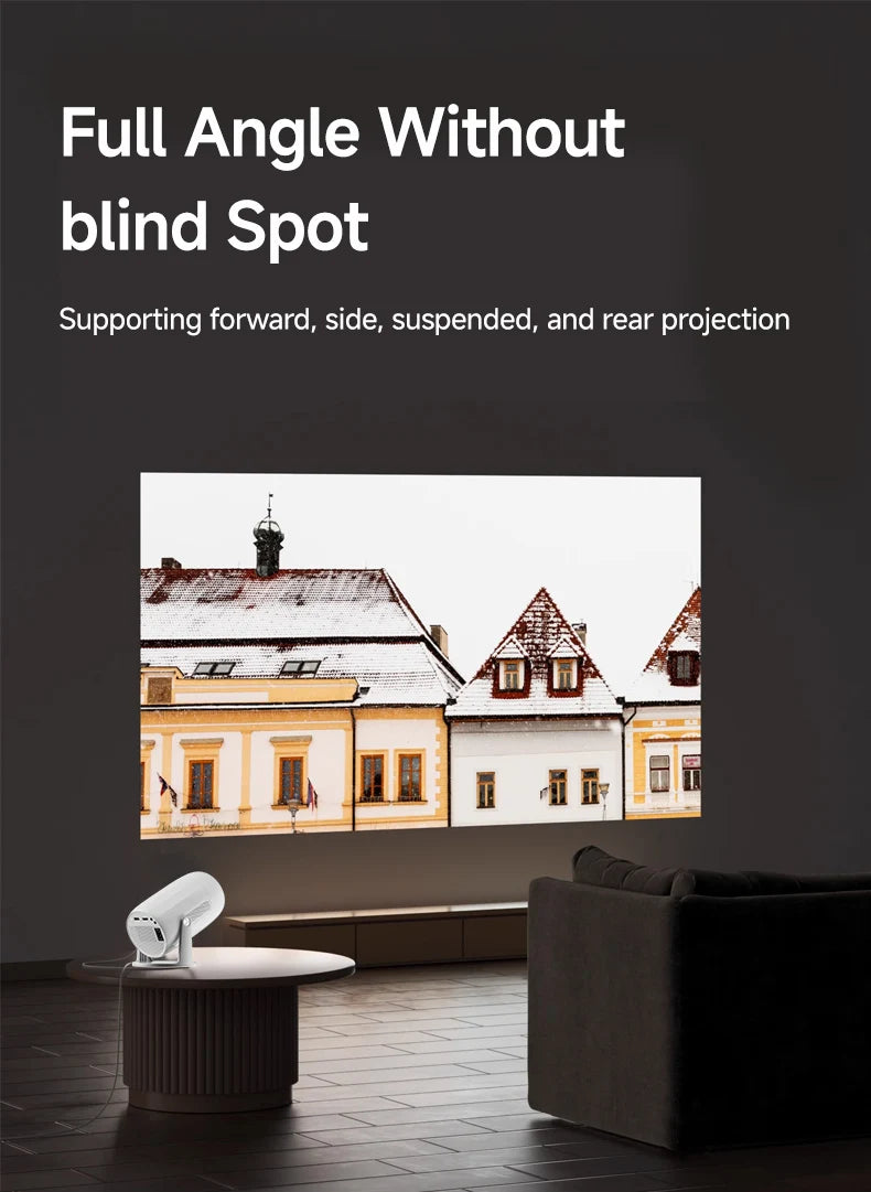 Lenovo Portable 4K Projector 100M Android 12 WIFI 6 TOF No-Sense Auto Focus Outdoor Full HD Projector Video Movie Home Theater