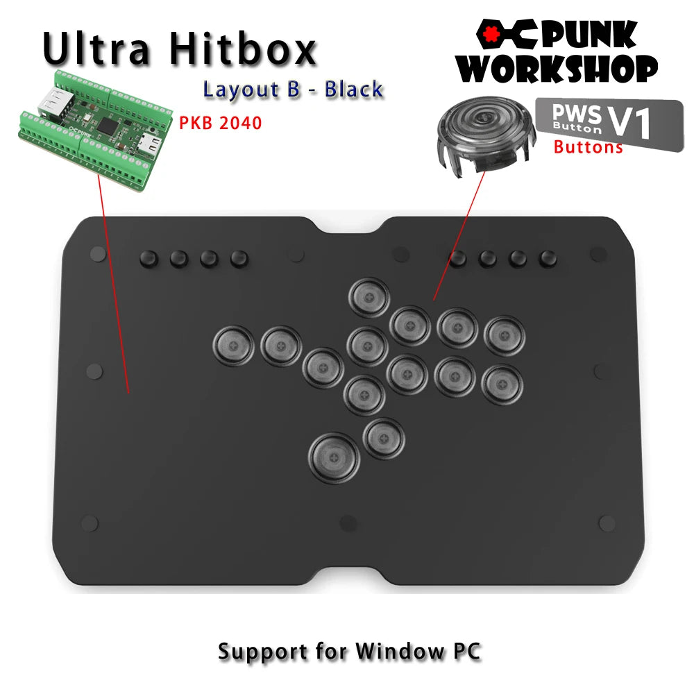 Punk Workshop Mini HitBox SOCD Fighting Stick