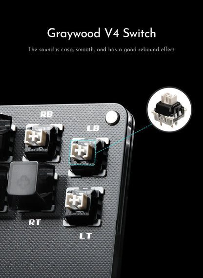 Haute42- COSMOX Mini Stickless Arcade Controller Fightstick Hitbox for PC /Ps3/ Ps4 /Switch arcade joystick fight sticks ps4