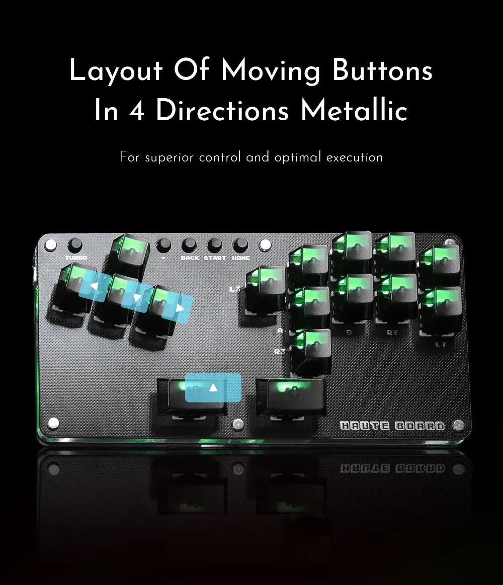 Haute42- COSMOX Mini Stickless Arcade Controller Fightstick Hitbox for PC /Ps3/ Ps4 /Switch arcade joystick fight sticks ps4