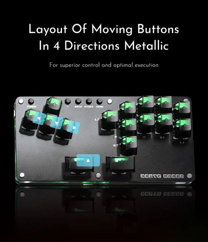 Haute42- COSMOX Mini Stickless Arcade Controller Fightstick Hitbox for PC /Ps3/ Ps4 /Switch arcade joystick fight sticks ps4
