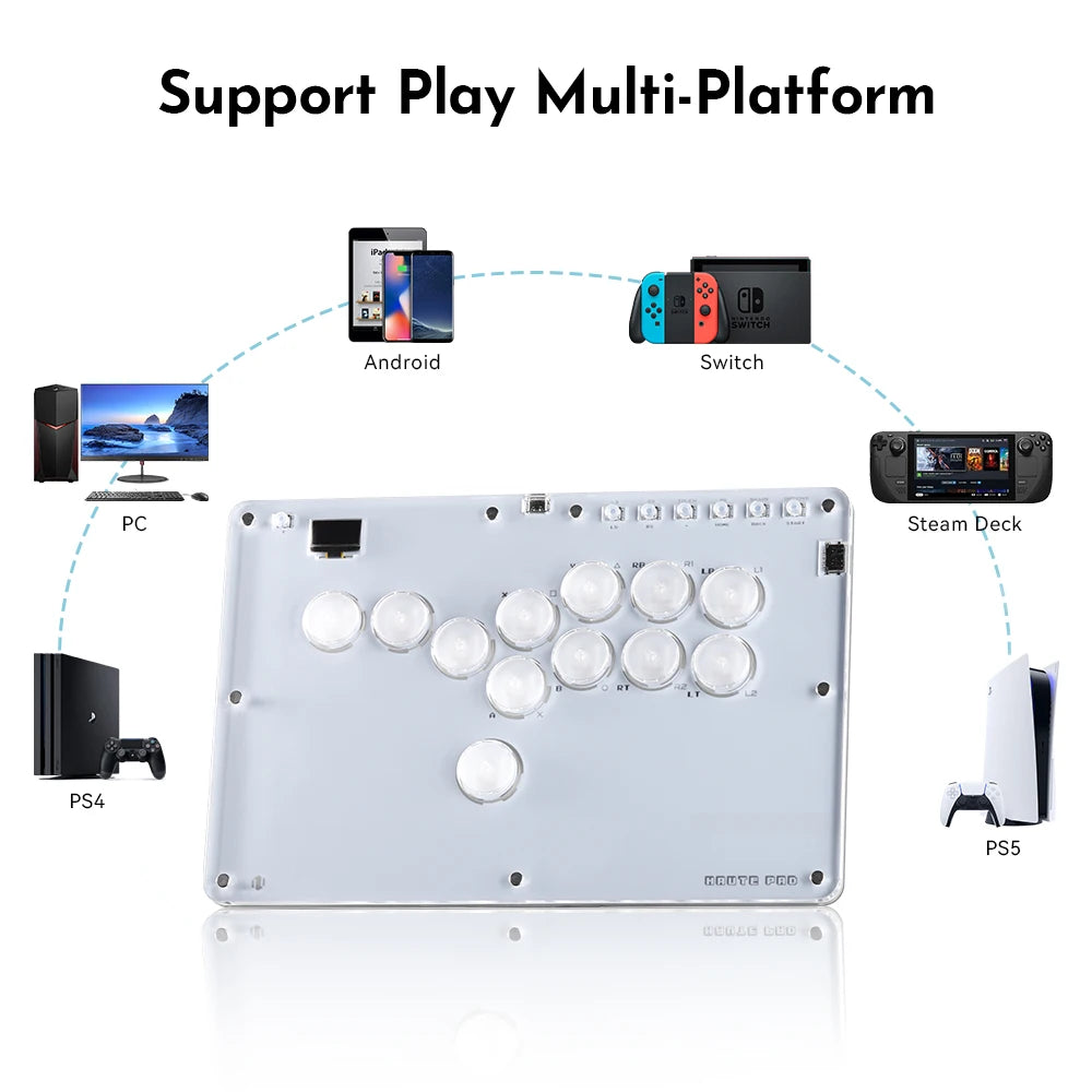 Haute42- COSMOX Anniversary Mini Hitbox Leverless Controller For PC/ PS4/PS5 Switch Arcade Joystick Fighting Stick Controller