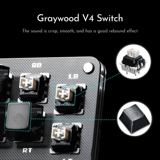 Haute42- COSMOX Mini Stickless Arcade Controller Fightstick Hitbox for PC /Ps3/ Ps4 /Switch arcade joystick fight sticks ps4