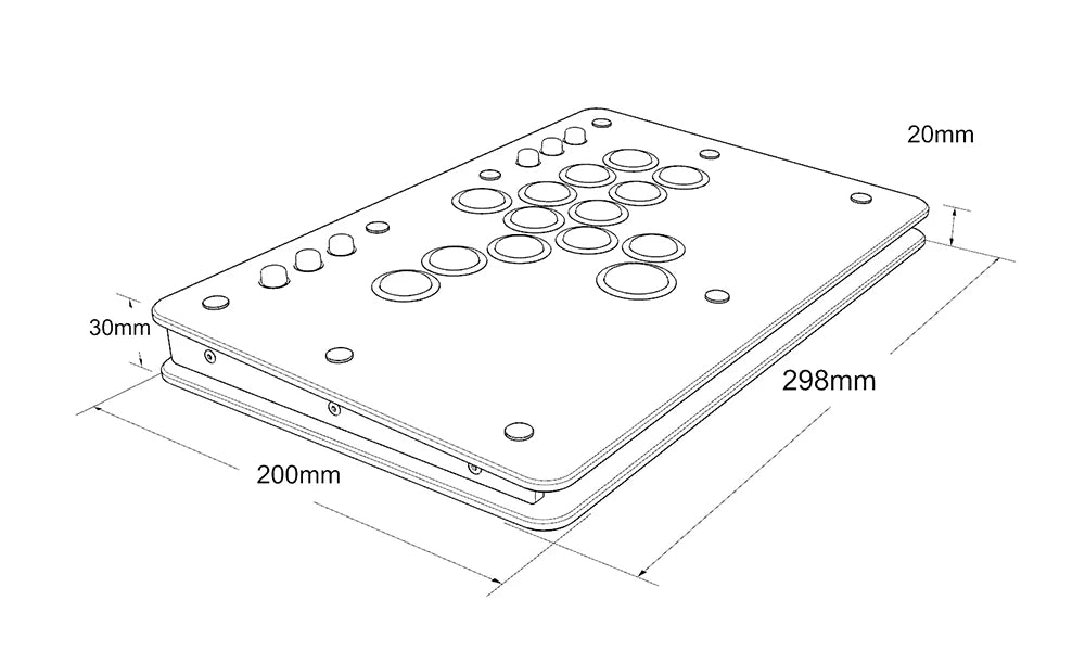 Punk Workshop Mini HitBox SOCD Fighting Stick