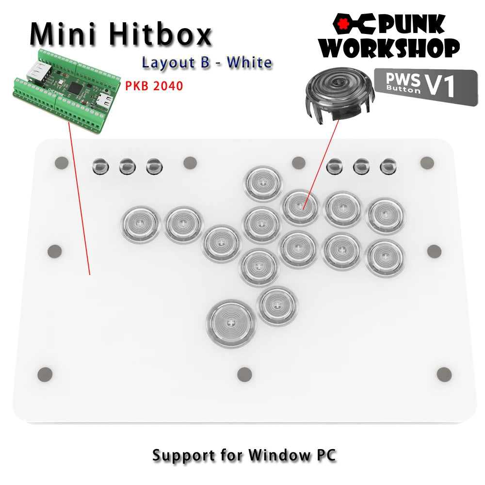 Punk Workshop Mini HitBox SOCD Fighting Stick