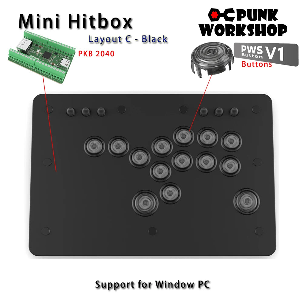 Punk Workshop Mini HitBox SOCD Fighting Stick