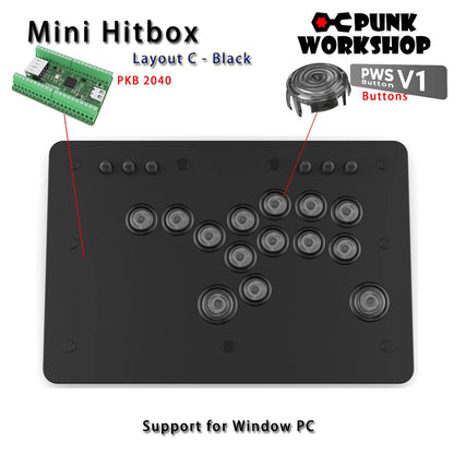 Punk Workshop Mini HitBox SOCD Fighting Stick