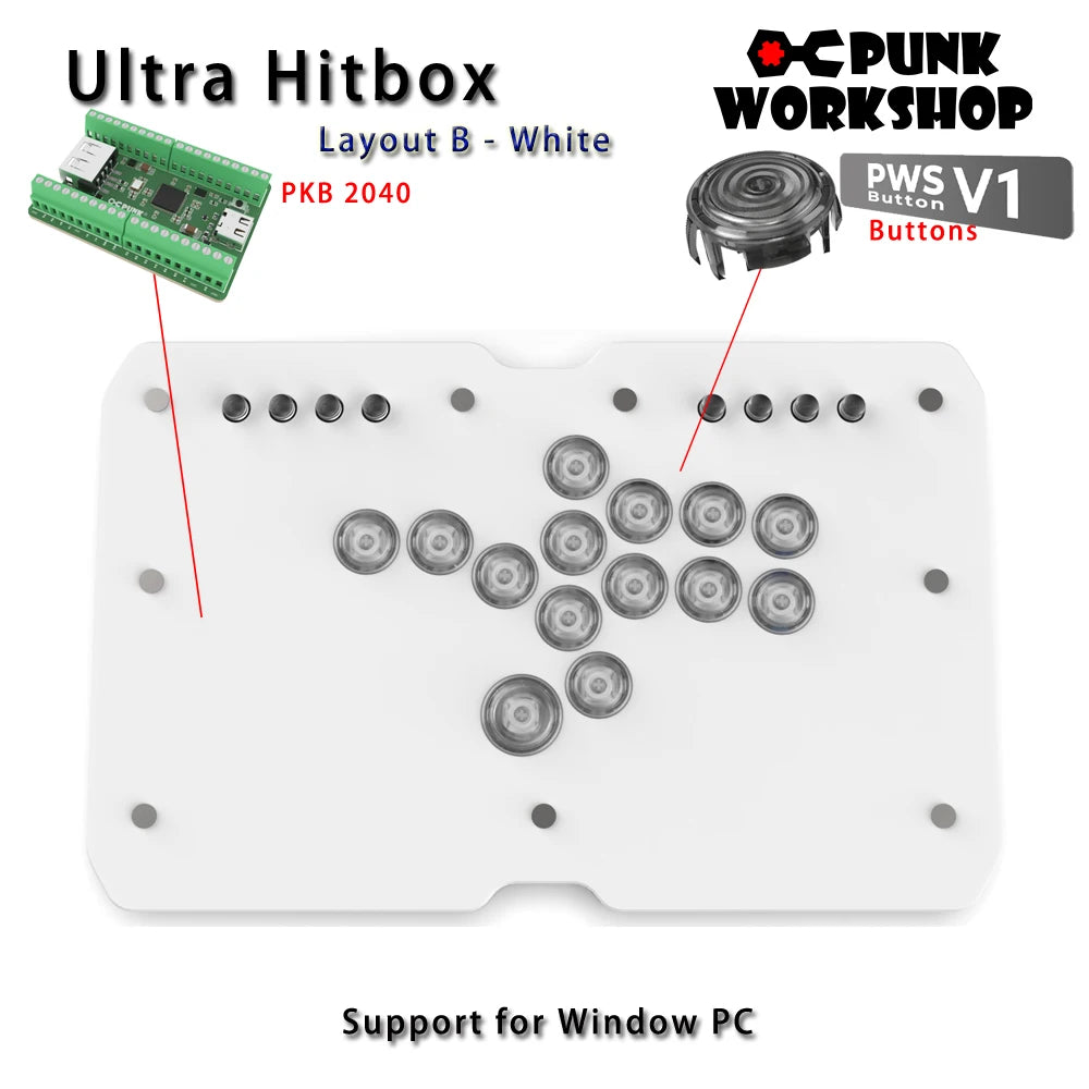 Punk Workshop Mini HitBox SOCD Fighting Stick
