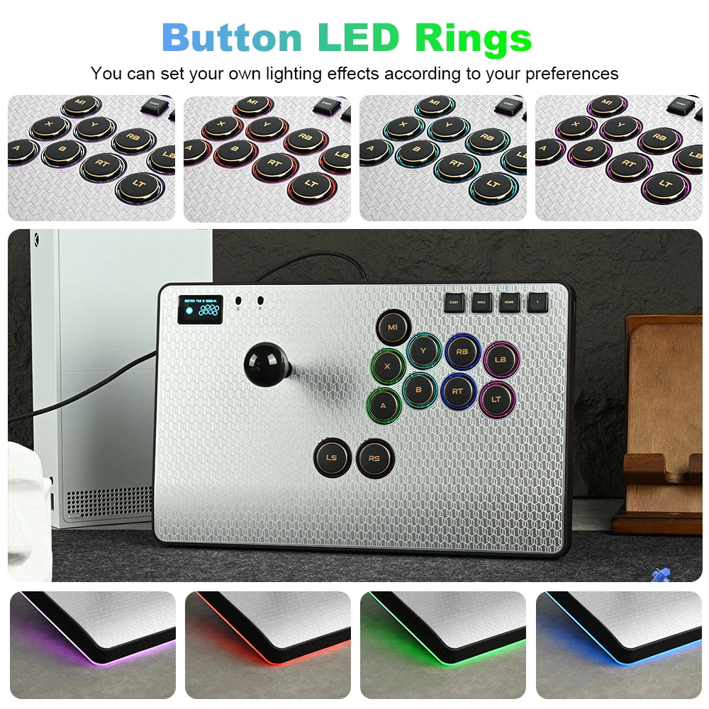 Haute42 C-AS Magnetic Aluminum Alloy  Arcade Fight Stick Hitbox Controller For For PC/PS4/PS5 Joystick Arcade Hitbox FightStick