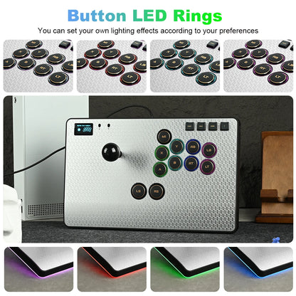 Haute42 C-AS Magnetic Aluminum Alloy  Arcade Fight Stick Hitbox Controller For For PC/PS4/PS5 Joystick Arcade Hitbox FightStick