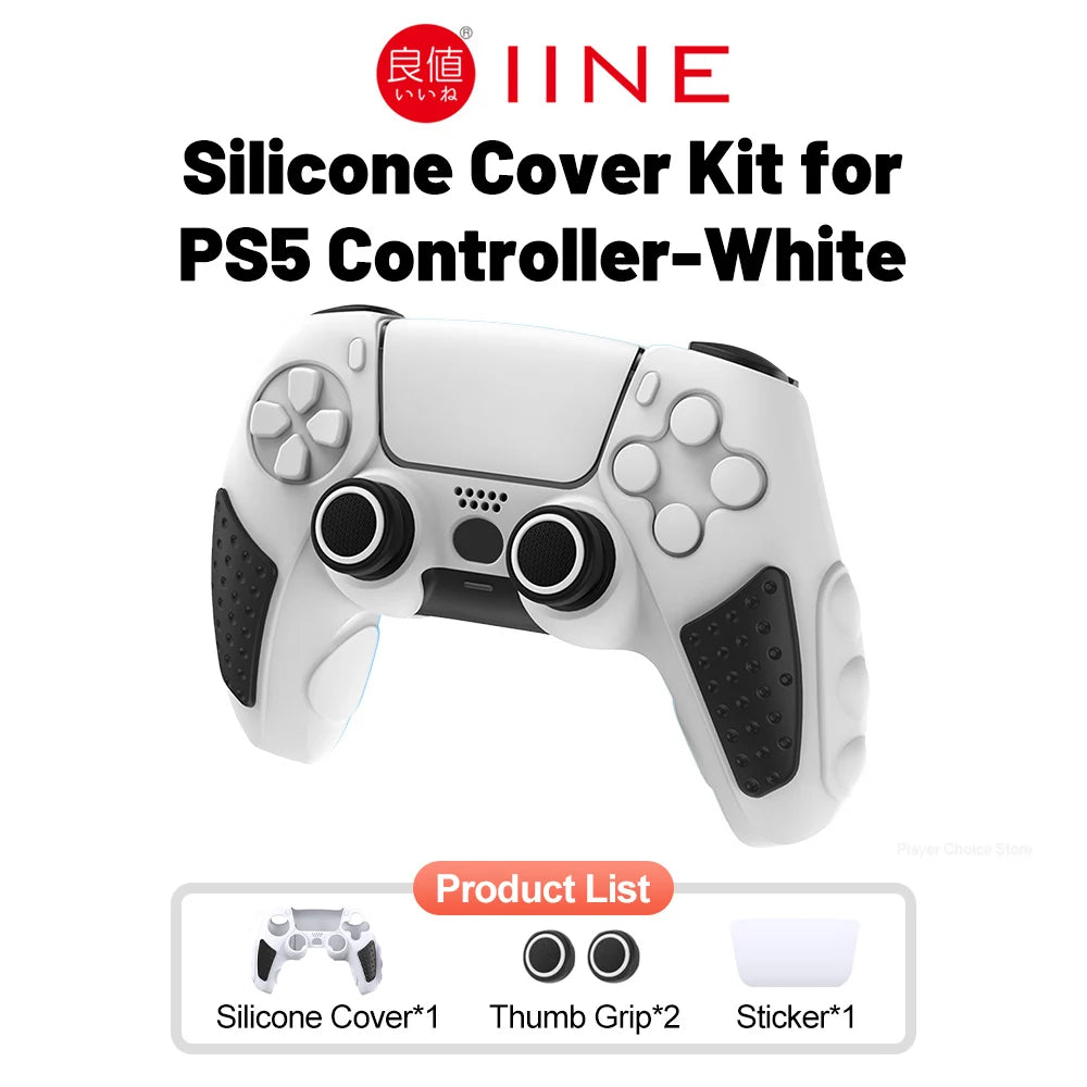 Silicone Cover for PS5 Controller Accessories IINE Protective Case Kit Anti-slip Freemove Comfortable Grip Simple Installation