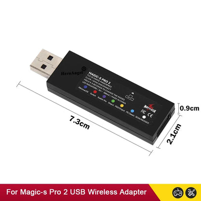 NEW For Mayflash Magic S Pro 2 USB Wireless Controller Joypad for Switch Pro / Fight Stick Gamepad Adapter for Xbox Series X/S