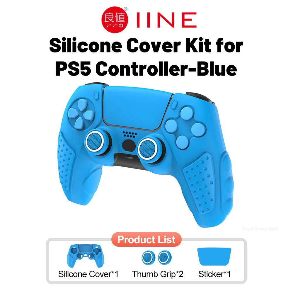 Silicone Cover for PS5 Controller Accessories IINE Protective Case Kit Anti-slip Freemove Comfortable Grip Simple Installation
